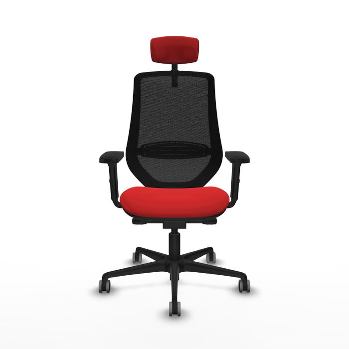 PIQUERAS Y CRESPO Silla de oficina Mardos con mecanismo Sincro/Traslack Rojo y Negro