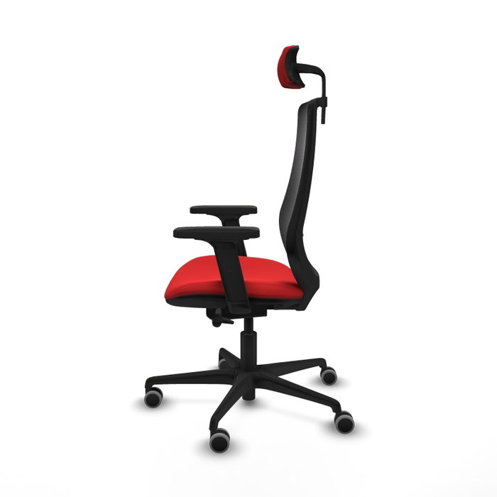 PIQUERAS Y CRESPO Silla de oficina Mardos con mecanismo Sincro/Traslack Rojo y Negro