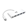 Eaton Tripp Lite Hub USB-C U460-004-4A-C con Power Delivery, 4 Puertos USB 3.2 Gen 1 Type-A, 5000 Mbit/s, Blanco