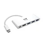 Eaton Tripp Lite Hub USB-C U460-004-4A-C con Power Delivery, 4 Puertos USB 3.2 Gen 1 Type-A, 5000 Mbit/s, Blanco