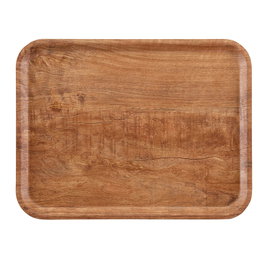 CAMBRO Bandeja rectangular de madera laminada antideslizante 36 x 46 cm