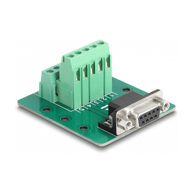 DeLOCK 66908 Adaptador D-Sub 9 pines hembra a bloque de terminales para carril DIN DeLOCK 66908 Adaptador D-Sub 9 pines hembra a bloque de terminales para carril DIN