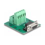 DeLOCK 66908 Adaptador D-Sub 9 pines hembra a bloque de terminales para carril DIN