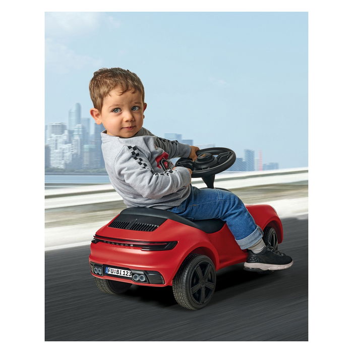 Simba-Dickie Baby Correpasillos Porsche 911, Rojo/Negro, Plástico, para Niños 1 a 5 años, 4 Ruedas, BIG 800056353, Hecho en Alemania
