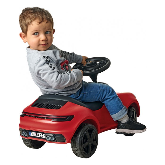 Simba-Dickie Baby Correpasillos Porsche 911, Rojo/Negro, Plástico, para Niños 1 a 5 años, 4 Ruedas, BIG 800056353, Hecho en Alemania