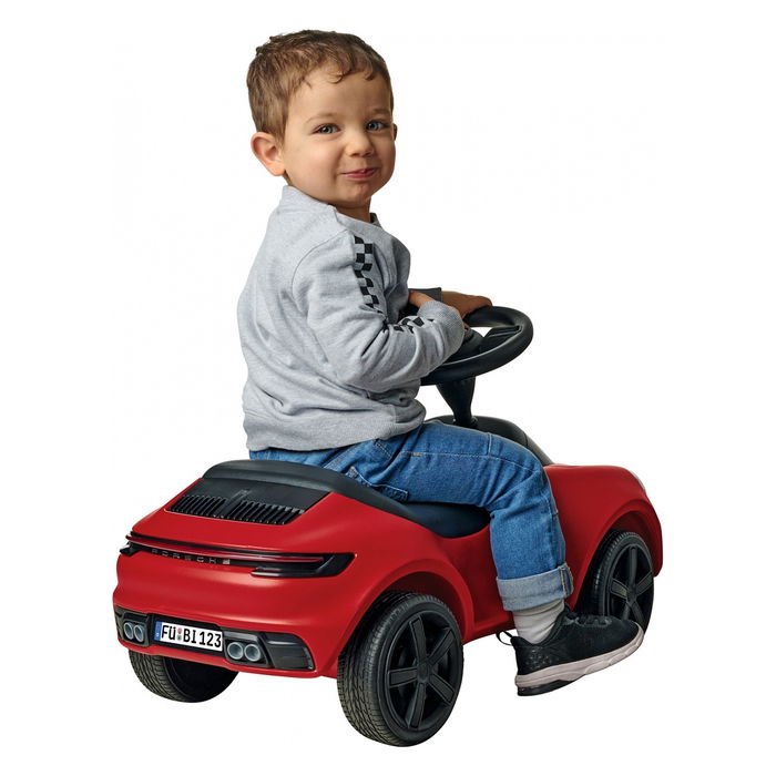 Simba-Dickie Baby Correpasillos Porsche 911, Rojo/Negro, Plástico, para Niños 1 a 5 años, 4 Ruedas, BIG 800056353, Hecho en Alemania