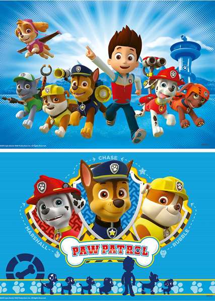 Ravensburger Puzzle Paw Patrol - 2 Puzzles de 12 Piezas Cada Uno con Mini Póster, Edad 8+ Años, Multilingüe (ES, EN, FR, DE, IT, NL, PT)