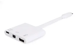 Equip Adaptador 3 en 1 USB-C a Mini DisplayPort, USB-A y USB-C PD Blanco 133463