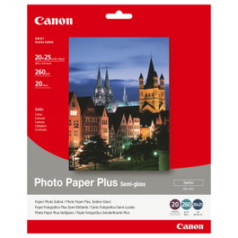 Canon 1686B018 SG-201 Papel Fotográfico Inkjet Semibrillante 260g/m², 20x25cm (8x10"), 20 Hojas, 1 Paquete