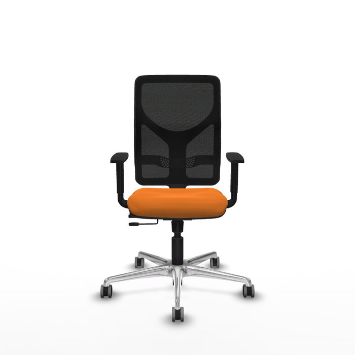 PIQUERAS Y CRESPO Silla de oficina Motilla con mecanismo Sincro/Traslack Naranja y Negro