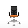 PIQUERAS Y CRESPO Silla de oficina Motilla con mecanismo Sincro/Traslack Naranja y Negro