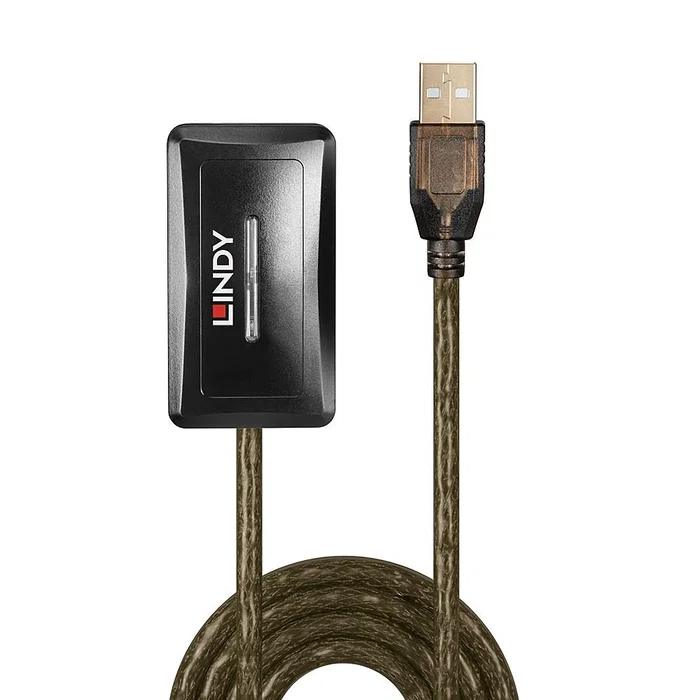 Lindy Hub USB 2.0 42635 con 4 puertos y 10 m de cable, Gris