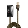 Lindy Hub USB 2.0 42635 con 4 puertos y 10 m de cable, Gris