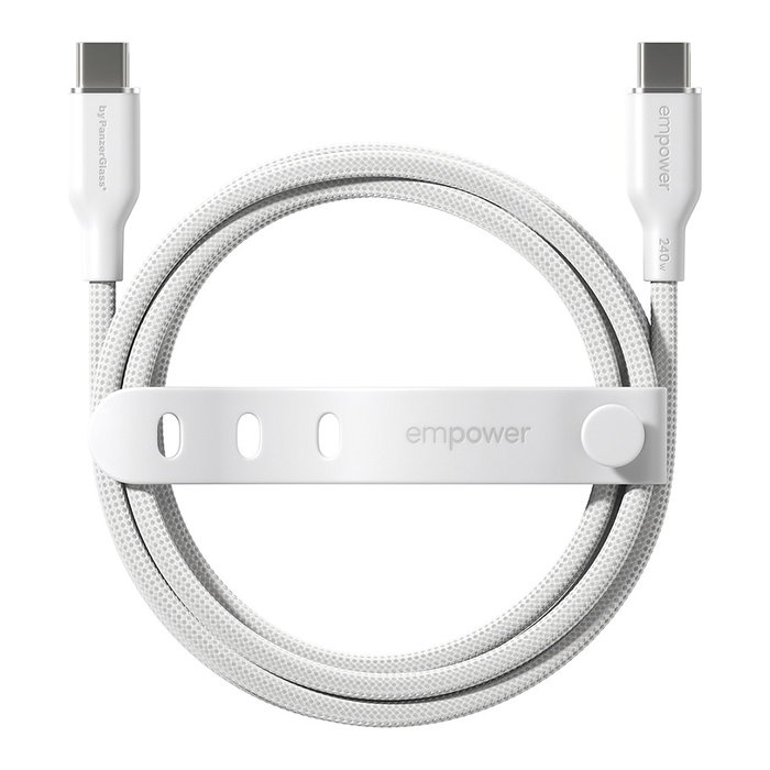 PanzerGlass empower™ Racing Cable USB-C to USB-C 240W 2M USB 2.0 Blanco