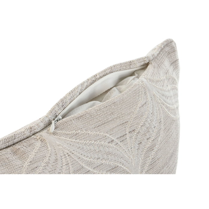 DKD Home Decor Cojín de Poliéster Jaquard Beige 30x50x50 cm