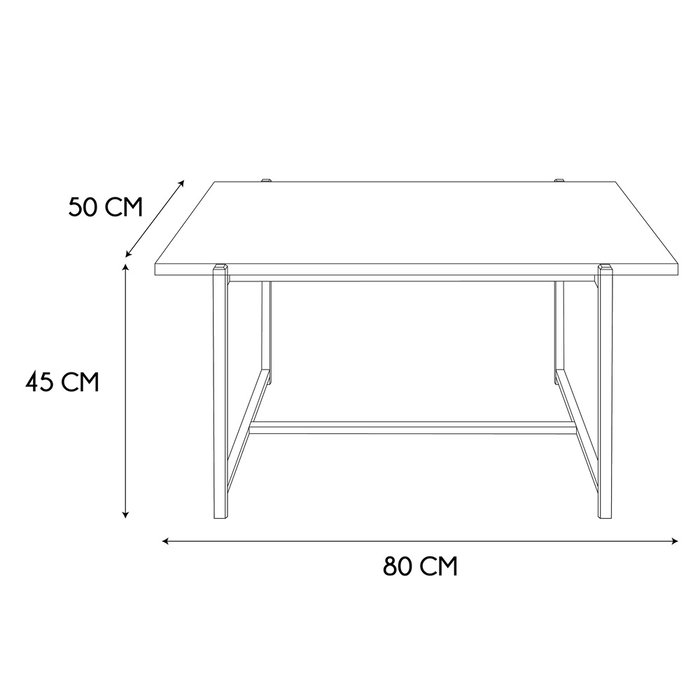 Home Deco Factory Mesa Loka 80x50 cm