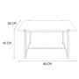 Home Deco Factory Mesa Loka 80x50 cm