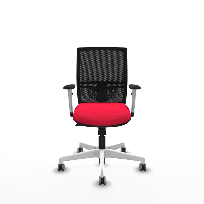 PIQUERAS Y CRESPO Silla de oficina Yunquera con mecanismo Sincro/Traslack, Rojo y Negro