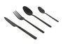 Santa Clara Cubertería de Acero Inoxidable 16 Piezas, Juego Antiga Negro, 20.6 cm Largo, Incluye Cuchara, Tenedor, Cuchillo (6 Unidades)