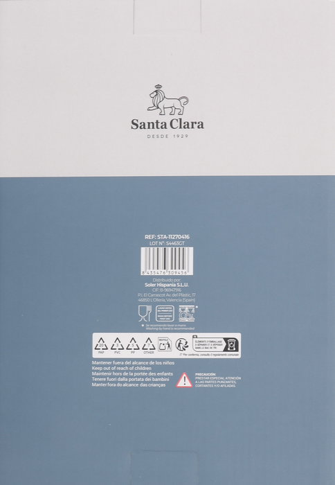 Santa Clara Cubertería de Acero Inoxidable 16 Piezas, Juego Antiga Negro, 20.6 cm Largo, Incluye Cuchara, Tenedor, Cuchillo (6 Unidades)