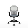PIQUERAS Y CRESPO Silla de oficina Jorquera Gris y Blanca con mecanismo Sincro/Traslack