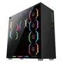 Talius Avalon TAL-AVALON Torre para PC Gaming ATX con Panel de Cristal Templado, USB 3.0, Gestión de Cables, RGB Multicolor, Filtros Antipolvo, Negro