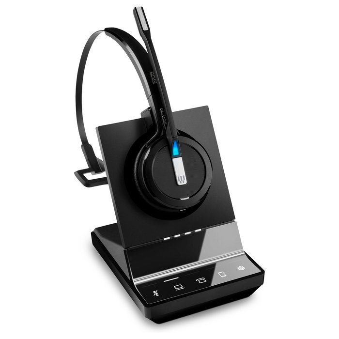 EPOS Auriculares Inalámbricos DECT Diadema Impact SDW 5016T Negro, Oficina/Centro de Llamadas, Micrófono con Cancelación de Ruido, 10 Horas de Conversación, Apto para EU/UK/AUS