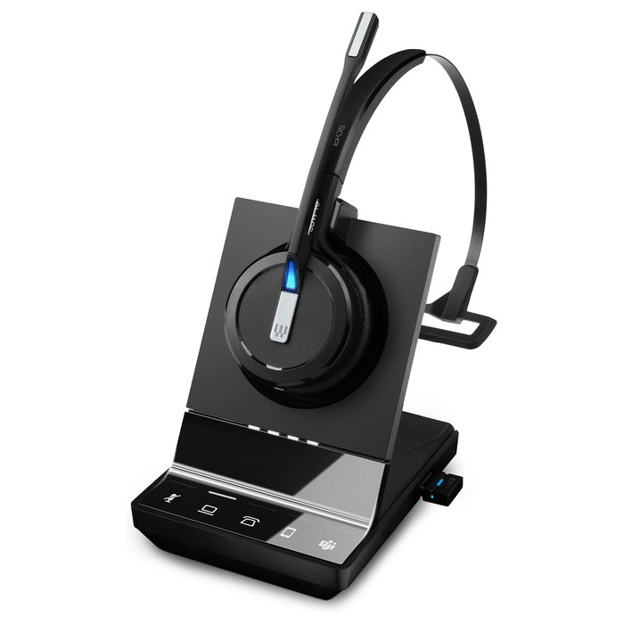 EPOS Auriculares Inalámbricos DECT Diadema Impact SDW 5016T Negro, Oficina/Centro de Llamadas, Micrófono con Cancelación de Ruido, 10 Horas de Conversación, Apto para EU/UK/AUS