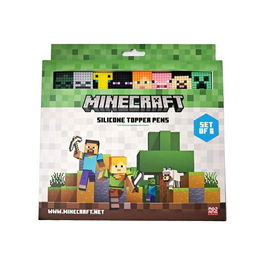PUCKATOR Blister 8 Bolígrafos Punta Fina Topper Minecraft