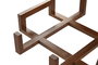 DKD Home Decor Set de 4 Aperitivos Basicos Transparente Natural de Cristal y Acacia 22 x 6 x 22 cm 300ml