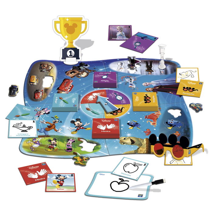 Diset Party & Co Disney 1120100285 Juego de Mesa Infantil con Personajes Disney para Niños +4 Años