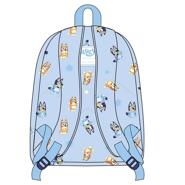 Cerdá Mochila Guardería Niña Niño Estampado Bluey 22x27x9 cm, Edad Recomendada 1 a 4 Años, Color Azul Claro