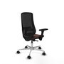 PIQUERAS Y CRESPO Silla de oficina Mardos con mecanismo Sincro, Marrón oscuro y Negro
