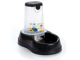 Stefanplast Comedero 1.5L Antracita y Transparente Plástico 18.5 x 22.5 x 29 cm (Set de 8)