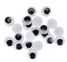 Ojos Moviles Smart Redondos 4 Mm. Negro Pack De 100