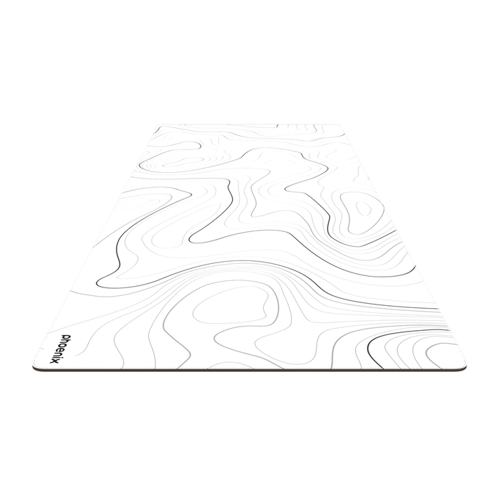 Phoenix Stratos - Alfombrilla de ratón para escritorio, superficie cuero PU, base corcho natural, tamaño grande 90x40cm, diseño topográfico Phoenix Stratos - Alfombrilla de ratón para escritorio, superficie cuero PU, base corcho natural, tamaño grande 90x40cm, diseño topográfico