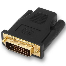 Aisens Adaptador DVI a HDMI DVI 24+1-M a HDMI A-H Chapado en Oro Negro