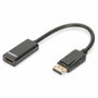 Digitus Adaptador DisplayPort a HDMI 0,15m Negro