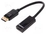 Digitus Cable Adaptador DisplayPort a HDMI 0,15 m con Bloqueo