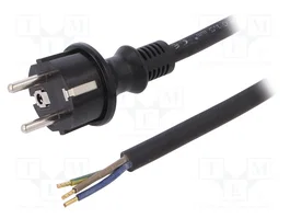 PLASTROL Cable de alimentación H07RN-F 3x1,5mm² con enchufe CEE 7/7 (E/F), 5m