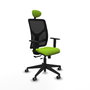 PIQUERAS Y CRESPO Silla de oficina Motilla con mecanismo Sincro/Traslack Pistacho y Negro