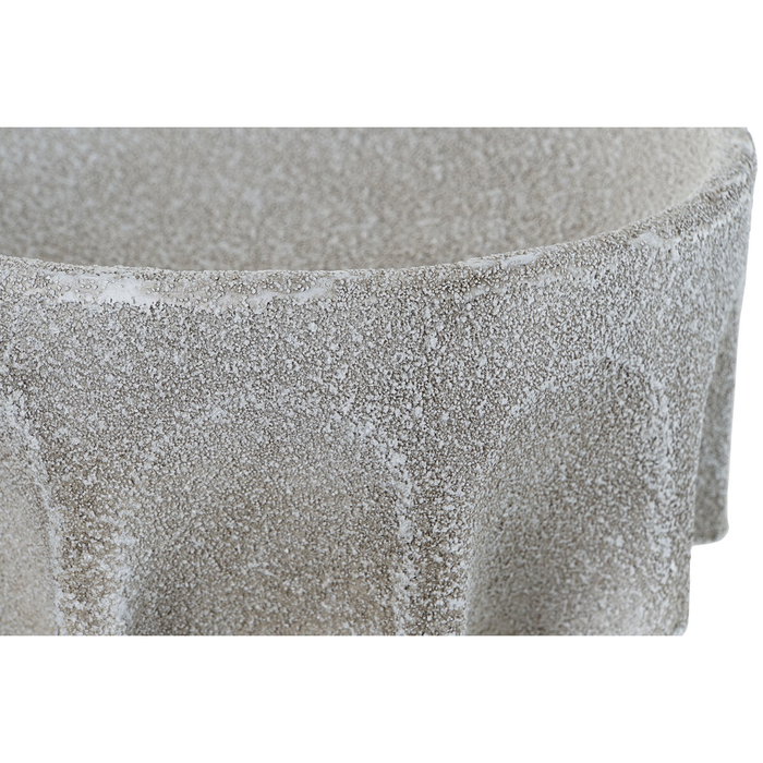 DKD Home Decor Centro de Mesa de Resina Blanco Rugoso 26x26x11 cm