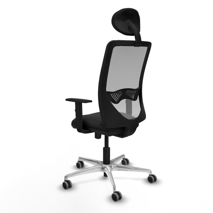 PIQUERAS Y CRESPO Silla de oficina Zulema con mecanismo Sincro, Negro y Gris
