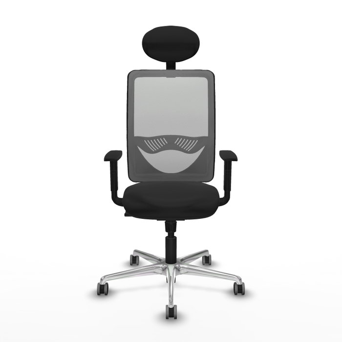 PIQUERAS Y CRESPO Silla de oficina Zulema con mecanismo Sincro, Negro y Gris