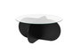 Nordure Mesa de Café Madera Negra y Humo Vidrio Templado Tablero Partículas 75x35x75 cm