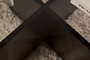 Nordure Mesa de Café Madera Negra y Humo Vidrio Templado Tablero Partículas 75x35x75 cm