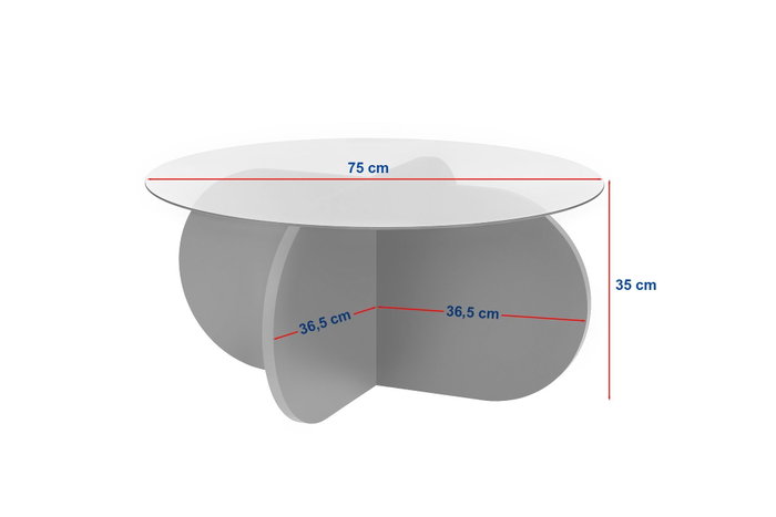 Nordure Mesa de Café Madera Negra y Humo Vidrio Templado Tablero Partículas 75x35x75 cm