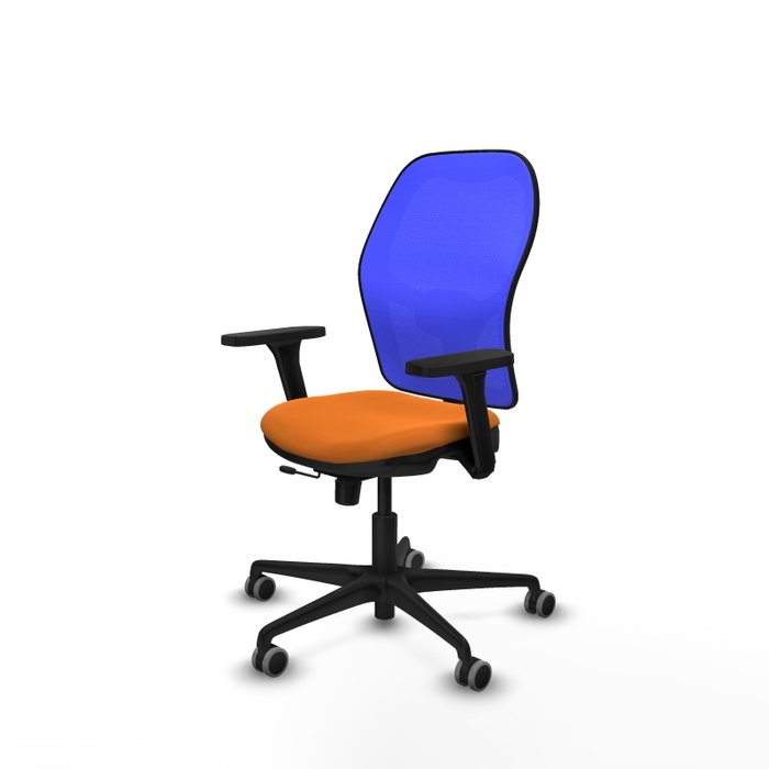 PIQUERAS Y CRESPO Silla de oficina Jorquera con mecanismo Sincro/Traslack Naranja y Azul PIQUERAS Y CRESPO Silla de oficina Jorquera con mecanismo Sincro/Traslack Naranja y Azul