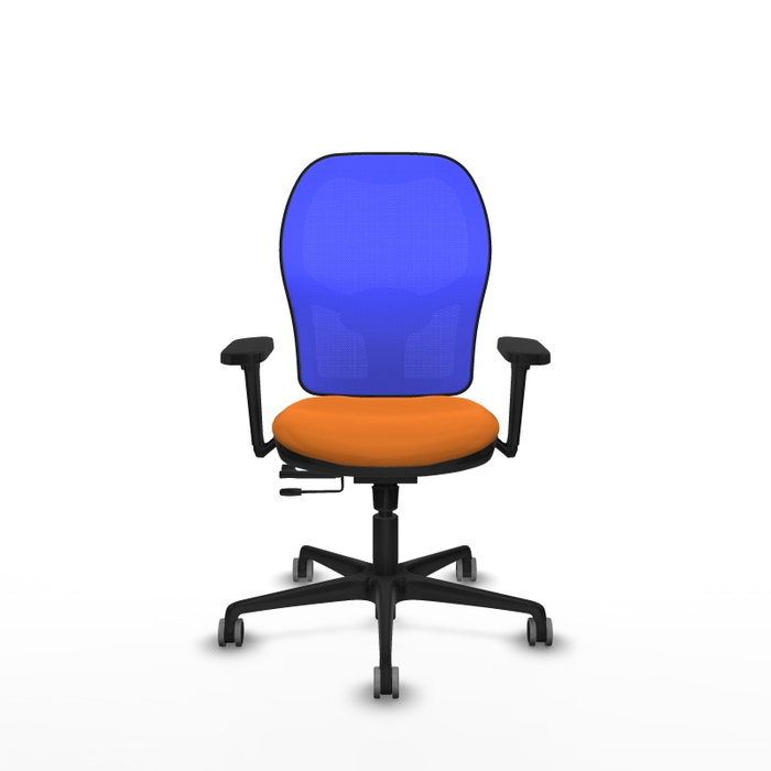 PIQUERAS Y CRESPO Silla de oficina Jorquera con mecanismo Sincro/Traslack Naranja y Azul PIQUERAS Y CRESPO Silla de oficina Jorquera con mecanismo Sincro/Traslack Naranja y Azul