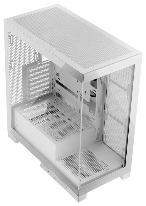 Modecom Volcano Space blanca Midi Tower ATX con ventana USB-C